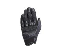 Dainese - Guantes Ermex, Guantes de Verano para Moto, Transpirables con Inserciones de Malla, Protectores Rígidos en Nudillos, Refuerzos de Piel, Pantalla Táctil, Negro y Antracita, Talla S