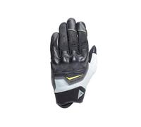 DAINESE - Guantes Ermex, Guantes de Verano para Moto, Transpirables con Inserciones de Malla, Protectores Rígidos en Nudillos, Refuerzos de Piel, Pantalla Táctil, Negro y Verde, Talla S