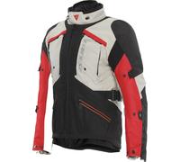 Dainese Gullfoss D-Dry Chaqueta de moto impermeable, Negro/Blanco/Rojo, Talla 54