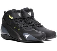 Dainese Herian D-WP Zapatos de moto impermeables, negro-amarillo, tamaño 48 para Hombres