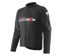 Dainese - Herosphere Air Tex Jacket, Chaqueta De Moto De Tejido, Ventilada Y De Verano, Hombre, Negro/Blanco/Rojo, 44