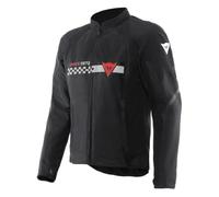 Dainese - Herosphere Air Tex Jacket, Chaqueta de Moto de Tejido, Ventilada y Veraniega, Negro/Blanco/Rojo, 48