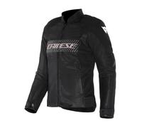 DAINESE - Herosphere Air Tex Jacket Wmn, Chaqueta De Moto De Tejido, Ventilada Y De Verano, Mujer, Negro/Blanco/Melocotón, 38