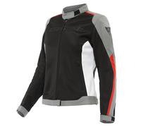 Dainese Chaqueta moto Hydraflux 2 Air Lady D-Dry Impermeable Mujer Negro/Gris Carbón/Rojo Lava 46