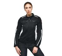 Dainese Hydraflux 2 Air Lady D-Dry Jacket, Chaqueta Moto Impermeable, Mujer, Negro/Negro/Blanco, 48