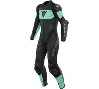 Dainese Imatra One Piece Perforated Ladies Traje de cuero de chaqueta, negro-verde, tamaño 40 para Mujer