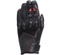 Dainese - Karakum Ergo-Tek Magic Connection Gloves, Guantes Moto Verano, Guantes Hombre Tejido Ventilado y Elástico, Palma Cuero, Protectores Nudillos, Negro/Negro, XL