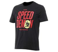 Dainese - Knee Down T-Shirt, Camiseta de Cuello Redondo, Hombre, Jet-Black, S