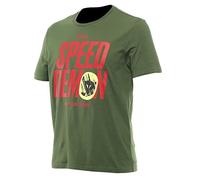 Dainese - Knee Down T-Shirt, Camiseta de Cuello Redondo, Hombre, Verde Jardín, S