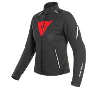Dainese LAGUNA SECA 3 LADY D-DRY® JACKET Chaqueta Tela Moto Mujer Negro Rojo