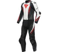 Dainese Laguna Seca 5, traje de cuero 2pcs. 48 male Negro/Blanco/Rojo