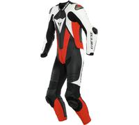 Dainese Laguna Seca 5, traje de cuero 1ud. perforado 50 male Negro/Blanco/Rojo Neón