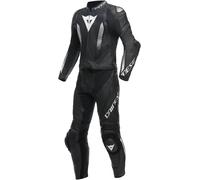 Dainese Laguna Seca 5 Traje de cuero de motocicleta S / T de 2 piezas, Negro/Blanco, Talla 29