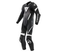 Dainese Laguna Seca 6 1- Pezzo Tuta in pelle da moto, nero/bianco, 56