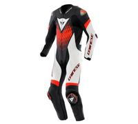 Dainese Laguna Seca 6 1tlg. Traje Cuero Combinado para Moto ( Negro/Blanco/Rojo