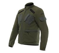 Dainese - Lario Tex Jacket, Chaqueta de Moto Urbana, con Protectores Extraíbles, Tejido Ventilado, Hombre, Verde, 48