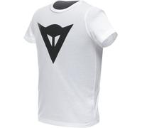 Dainese Logo Camiseta para niños, Blanco/Negro, Talla YS