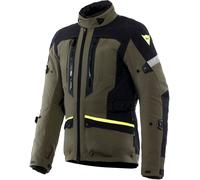 Dainese Mangen Absøluteshell Pro, chaqueta textil impermeable 48 male Oliva/Negro/Amarillo Neón