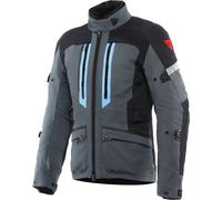 Dainese Mangen Absoluteshell Pro S26 Chaqueta Textil de Motocicleta Impermeable, Gris/negro/azul, Talla 58