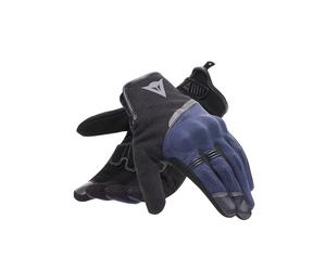 Dainese Metrax Air Gloves - Guante de Moto Urban Corto de Tejido aireado para Verano con Smart Touch y Ajuste fácil, para Hombre, Negro/Azul Marino, M