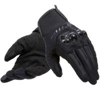 Dainese - Mig 3 Air Tex Gloves, Guantes Moto Hombre de Cuero, Sensor de Pantalla Táctil, Touchscreen, Palma Reforzada y Protectores de Nudillos, Elásticos y Transpirables, Negro