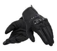 Dainese - Mig 3 Air Tex Gloves, Guantes Moto Hombre de Cuero, Sensor de Pantalla Táctil, Touchscreen, Palma Reforzada y Protectores de Nudillos, Elásticos y Transpirables, Negro