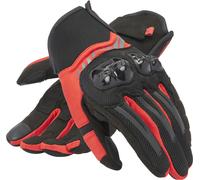 Dainese Mig 3 Air Tex Guantes de motocicleta, negro-rojo, tamaño M para Hombres