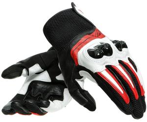 Dainese Mig 3 Unisex Guantes de motocicleta, negro-blanco-rojo, tamaño 2XL para Hombres