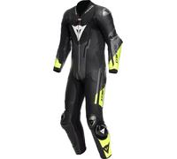 Dainese Misano 3 D-air S26, traje de cuero 1ud. perforado 50 male Negro/Gris Oscuro/Amarillo Neón