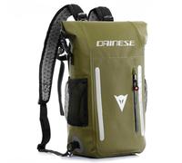 DAINESE - Mochila Explorer WP, PVC Impermeable, con Espalda Transpirable, Correas de Hombro Ajustables y Bolsillos Resistentes al Agua, Detalles Reflectantes, Outdoor y Moto, 15 L, Negro y Verde