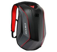 DAINESE - Mochila para Moto D-Mach 2, Aerodinámica y Ergonómica, con Compartimentos para Portátil y Zapatos, Correa para Casco, Impermeable, 22.2 L, Rojo y Negro