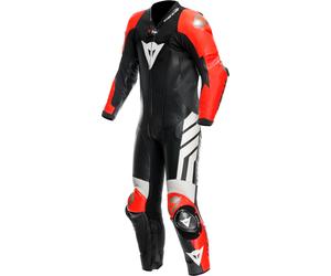 Dainese Mugello 3 D-air, traje de cuero 1ud. perforado 56 male Negro/Rojo Neón/Blanco