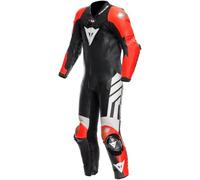 Dainese Mugello 3 D-Air Tuta in pelle da moto in 1 pezzo perforata, nero/rosso/bianco, 64