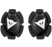 Dainese - Pista Knee Slider High Durability, Rodilleras de Poliuretano para Moto, Resistencia Superior y Mayor Durabilidad, Deslizador de Motociclismo de Carreras, Negro/Blanco