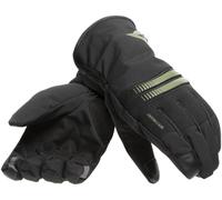 Dainese Plaza 3 D-Dry Guantes de moto impermeables, negro/verde, Talla M