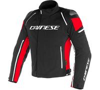 Dainese Racing 3, Chaqueta textil D-Dry 46 male Negro/Negro/Rojo