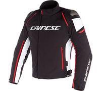 Dainese Racing 3, Chaqueta textil D-Dry 46 male Negro/Negro/Rojo Neón