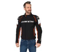 Dainese Racing 3 D-Dry Chaqueta de tela Negro/Blanco/Rojo neón 50 hombres