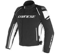 Dainese Racing 3 impermeable chaqueta de motocicleta negro blanco