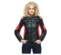 Dainese Racing 4 mujer Chaqueta de cuero Negro/Rojo 42 mujeres