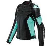 Dainese Racing 4 Chaqueta de cuero para motocicleta para damas, negro-azul, tamaño 44 para Mujer