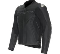 Dainese Racing 5 Chaqueta de cuero para moto, negro, Talla Long 46