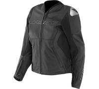 Dainese Racing 5 Chaqueta de cuero perforada para mujer, negro, Talla 48