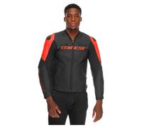Dainese Racing 5 para hombre chaqueta de cuero Negro/Rojo 50 hombres