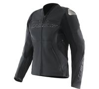 Dainese Racing 5 S26 Chaqueta de cuero para moto para mujeres, negro, Talla 44