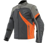 Dainese Ranch Tex Chaqueta textil de moto, negro/gris/naranja, Talla 56