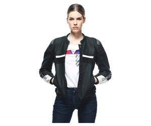 Dainese Rapida Damen Chaqueta de cuero (IT42) Negro/Blanco 36 mujeres