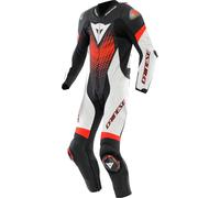 Dainese Razon 2 S26 Chaqueta de cuero de moto, negro-blanco-rojo, tamaño 54 para Hombres