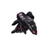 Dainese Reacto Carbon Short Gloves - Guantes de moto para mujer, color negro y rosa