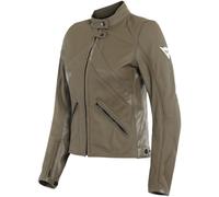 Dainese Santa Monica Chaqueta de cuero de la motocicleta de las señoras, Marrón claro, Talla 40